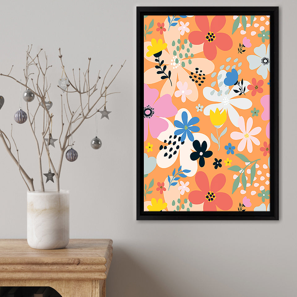 Flower Market Amsterdam  Framed Canvas Print – Canvas Painting, Canvas Art, Wall Art, Wall Decor