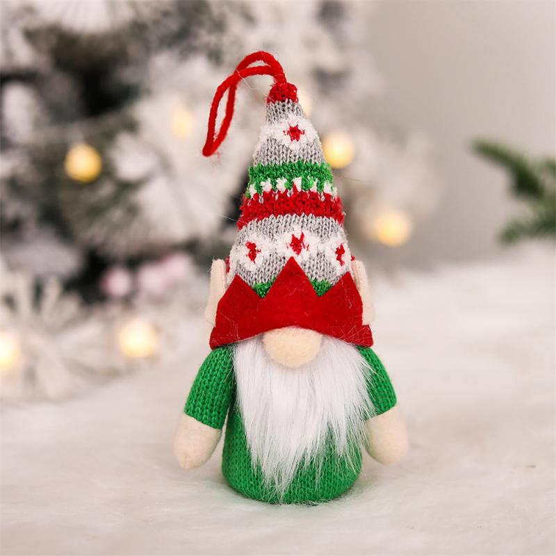 Christmas Decoration Luminous Cute Elf Doll Faceless Old Man Antler Doll Shop Window Decoration Supplies alx