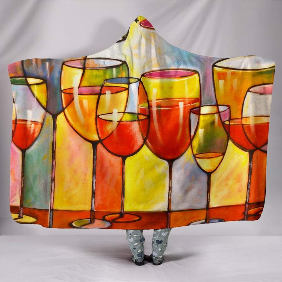 Wine Painting Hooded Blanket – wine bestseller