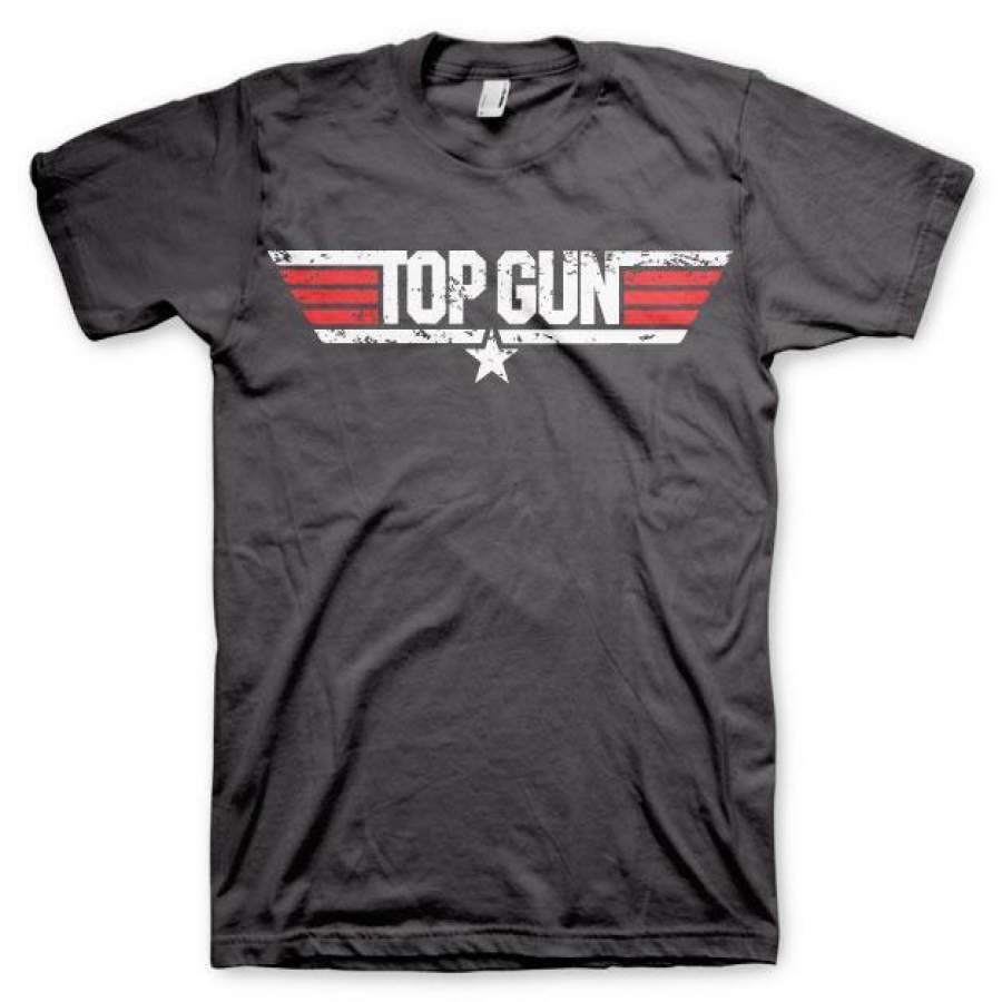 Top Gun Distressed Logo T-Shirt – New York Nice Gift