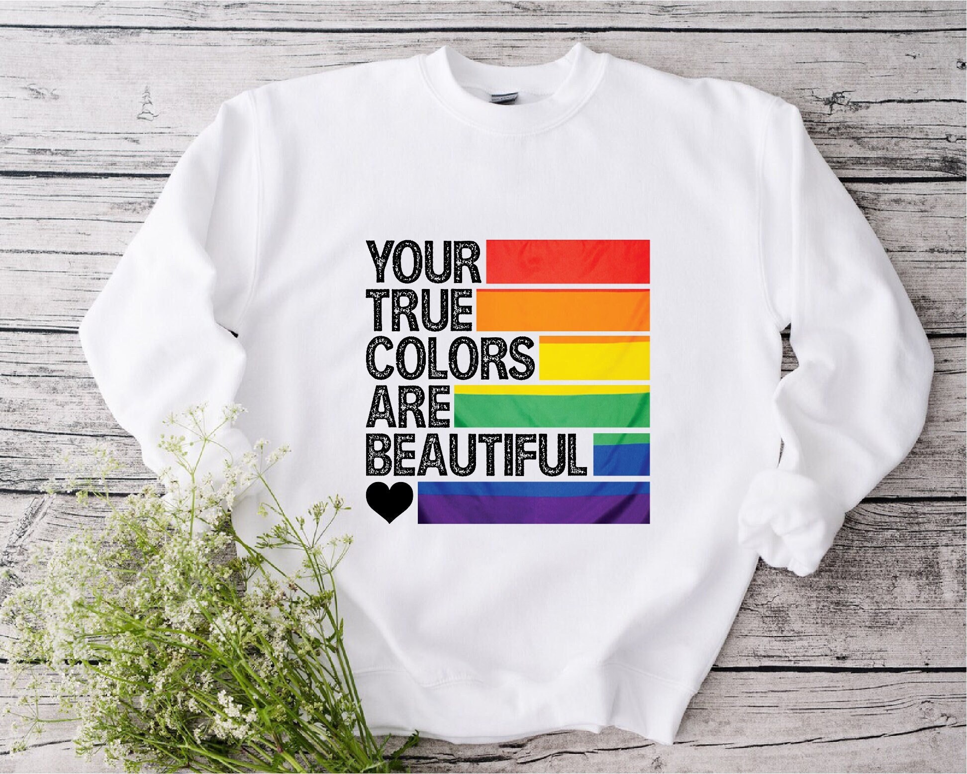 Pride Month Shirt, LGBTQ Shirt, Love is Love Tee, Rainbow T-Shirt, Equality Shirt, Pride Shirt, Your True Colors are Beautiful Shirt Gift