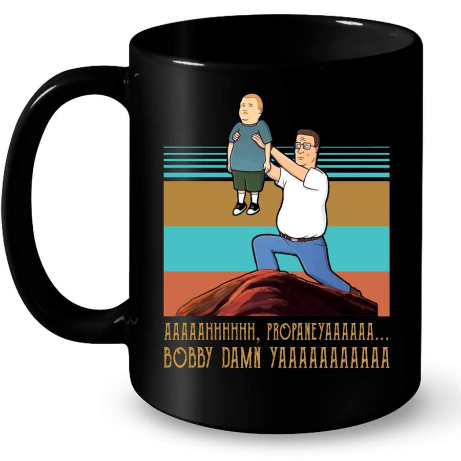 Aaahhh Propaney Aaaa Bobby Damn Yaaa, Classic Vintage B – Full-Wrap Coffee Black Mug