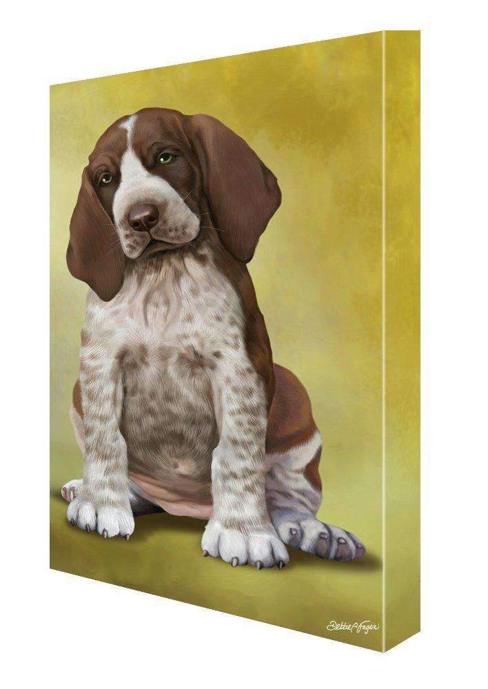 Braco Italiano Puppy Dog Painting Printed On Canvas Wall Art Signed