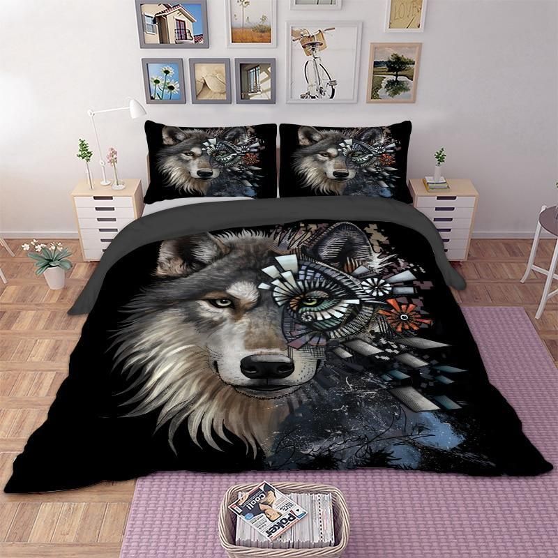 Wolf Animal Duvet Cover 3D Printed Bedding Set Home Decor