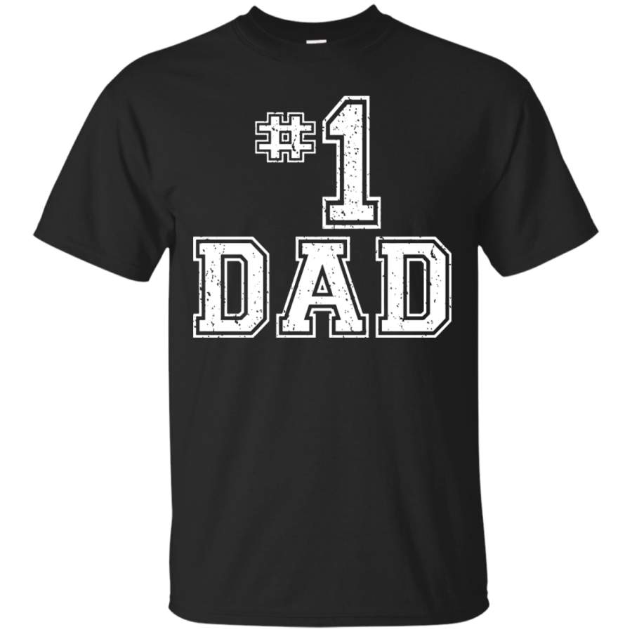 #1 Dad Number One Father’s Day Vintage Style T-Shirt – TEEEVER