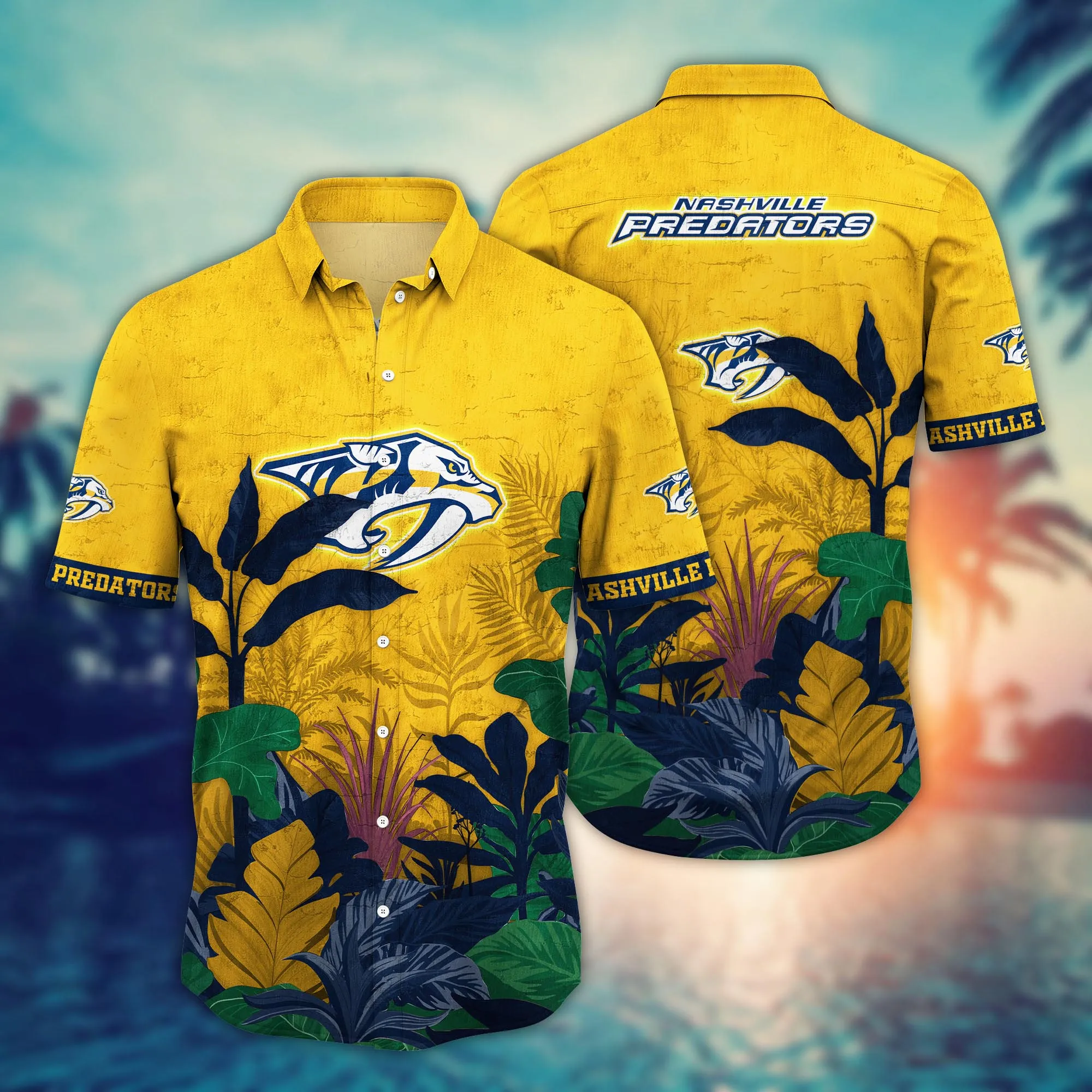 Nashville Predators Nhl Hawaiian Shirt Sprinklers Aloha Shirt