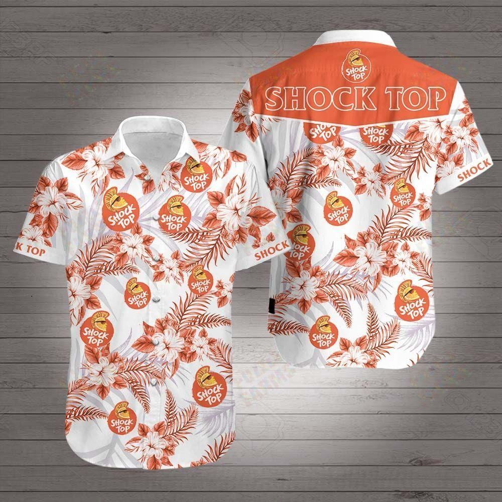 Shock Top U Hawaiian Shirt Summer Button Up For Men Beach Wear Short Sleeve Hawaiian Ha1356