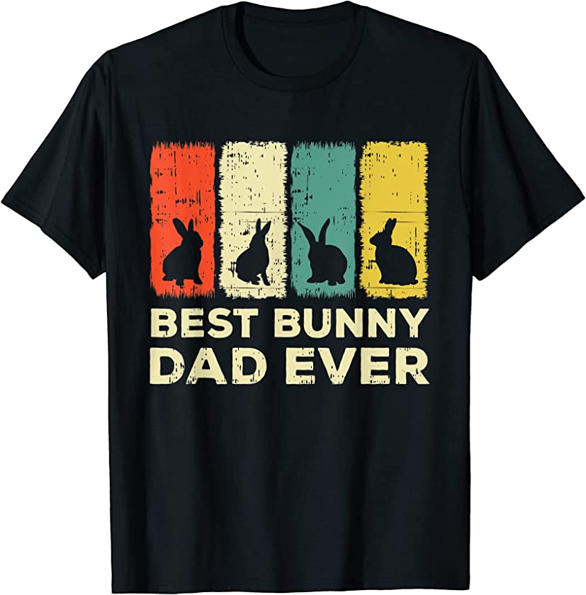 Mens best bunny dad ever rabbit dad rabbit bunny T-Shirt