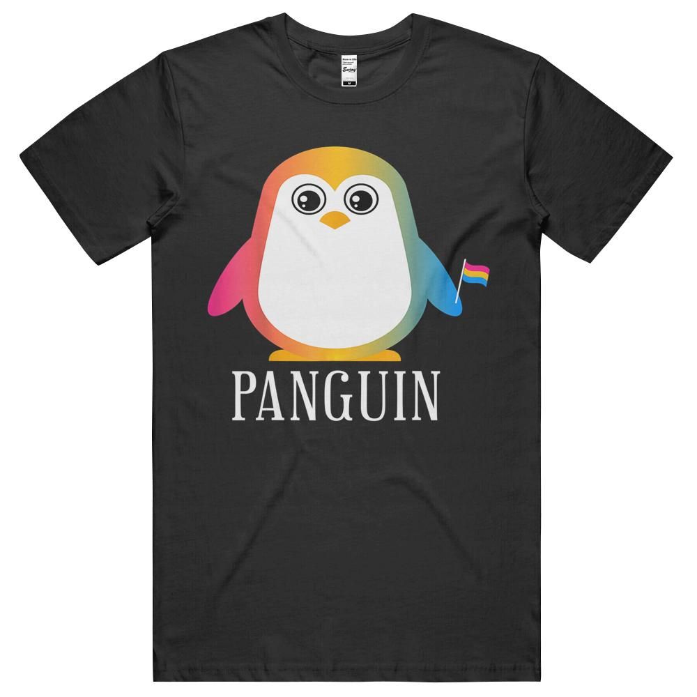 Pan Pansexual Penguin Pride Flag Lgbtq Cool Animal Lgbt Gift T-Shirt, Hoodie, Long Sleeve Tee