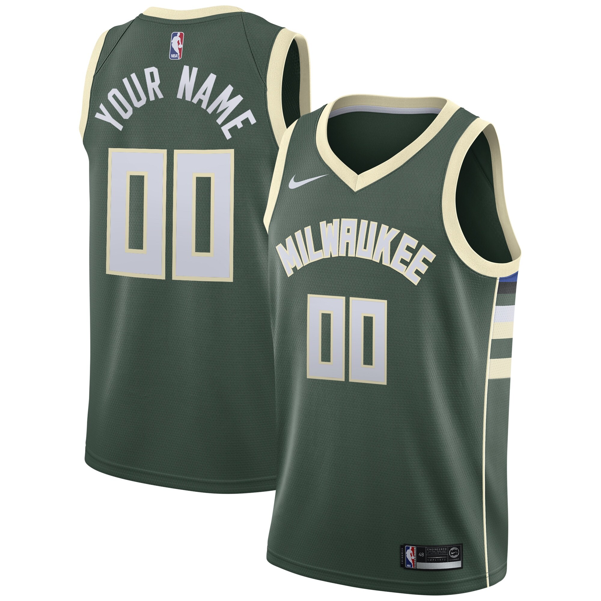 Milwaukee Bucks Icon Swingman Jersey – Custom – Youth 2