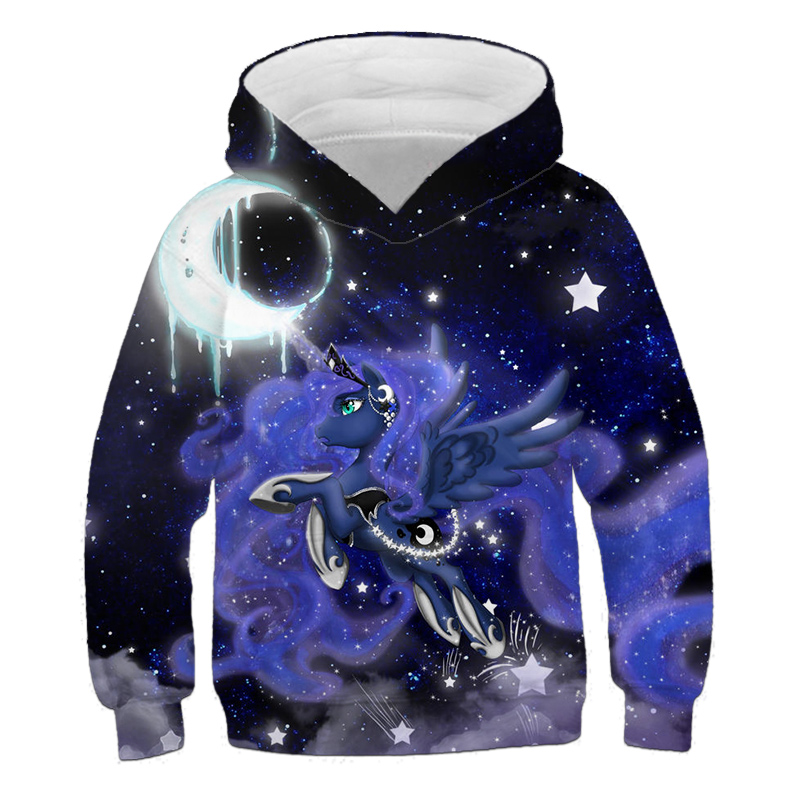 Children’s Hoodie 5-15 Years Old Mysterious Cute Unicorn Sweater Boys and Girls Birthday Gift Cute Children’s Jacket alx