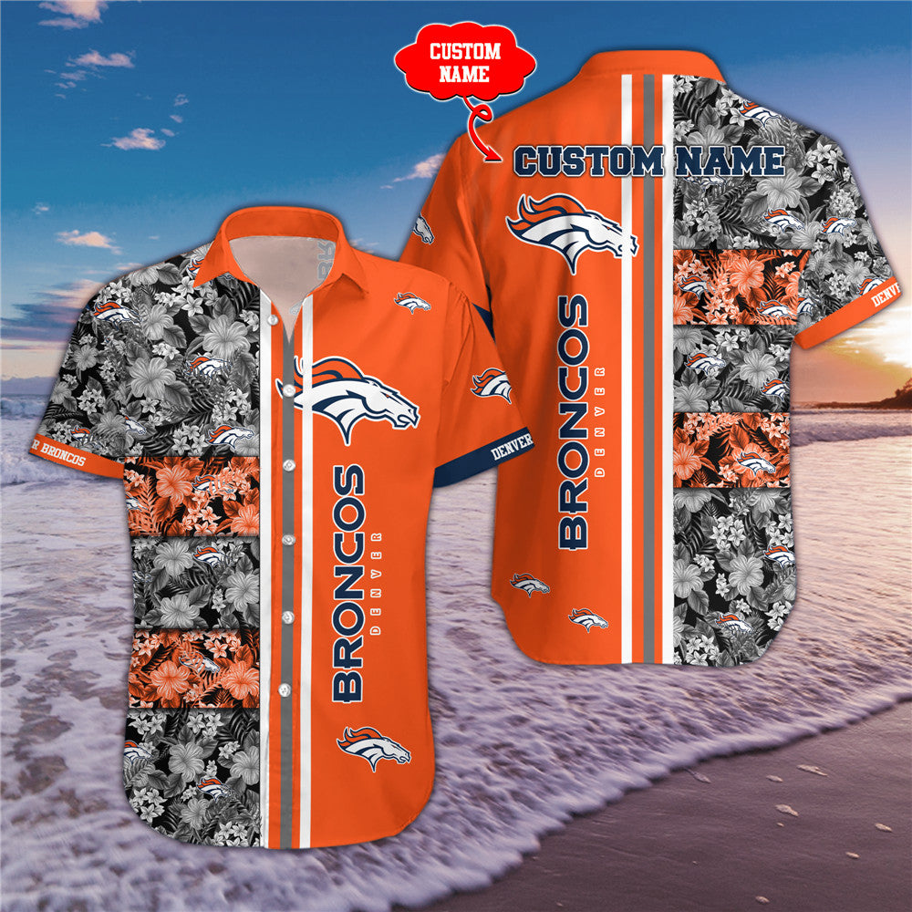 Denver Broncos Hawaiian Shirt Custom Name