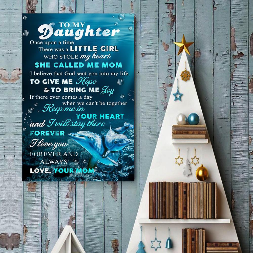 Mom To Daughter Keep Me In Your Heart Canvas And Poster