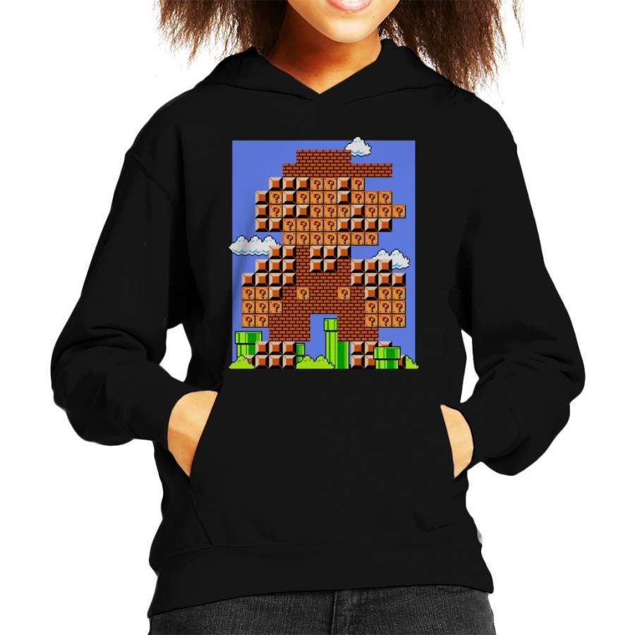 Block Super Mario Bros Kid’s Hooded Sweatshirt