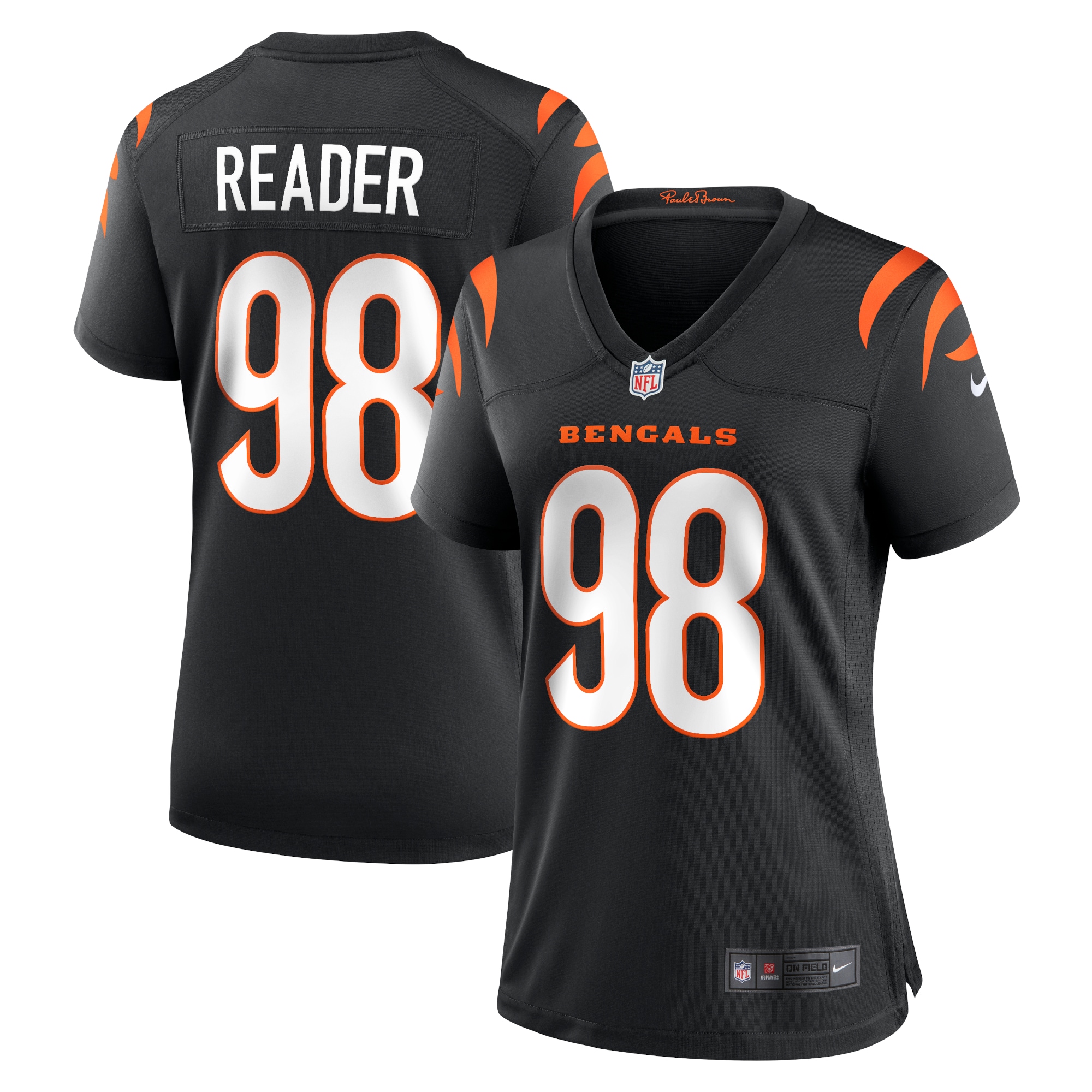 Women’s Cincinnati Bengals D.J. Reader Black Game Jersey