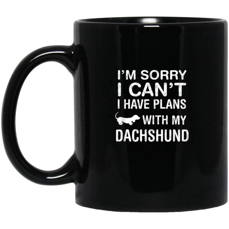 Plans With My Dachshund Funny Dog Lover Puppy Owner Gift Mug