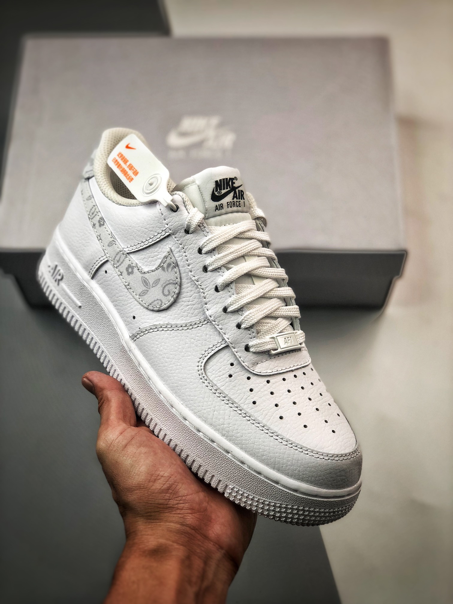 Nike Air Force 1 White Paisley WhiteGrey Fog DJ9942-100 5340715