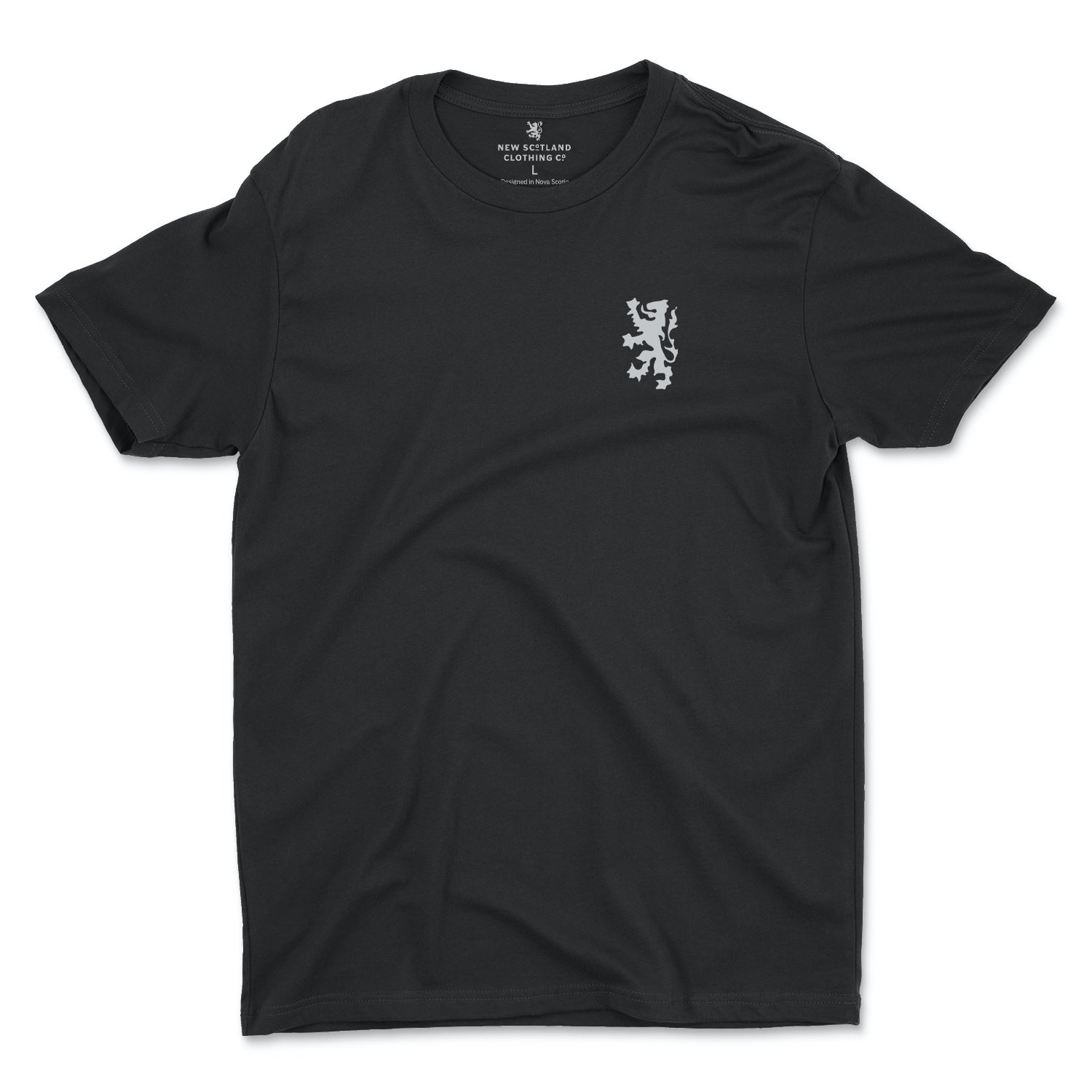 100% Organic Rampant Lion T-Shirt In Black