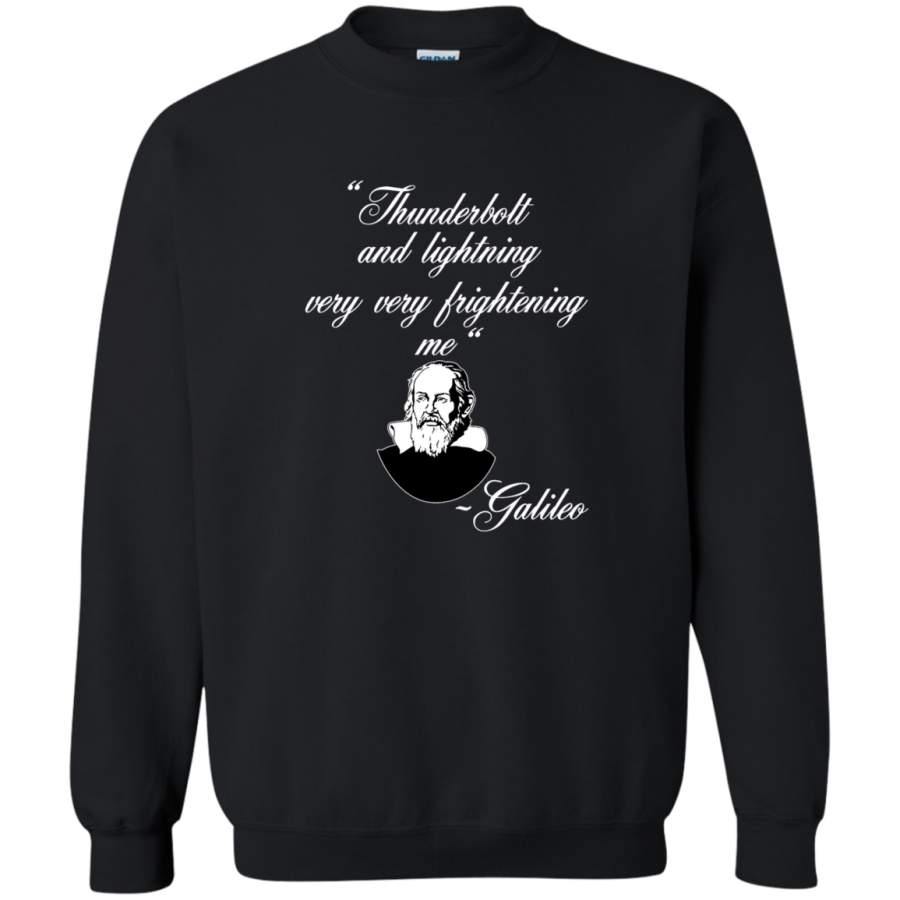 AGR Thunderbolt and Lightening Very Very Frightening Bohemian Galileo Funny Rock Music Design Crewneck Pullover Sweatshirt