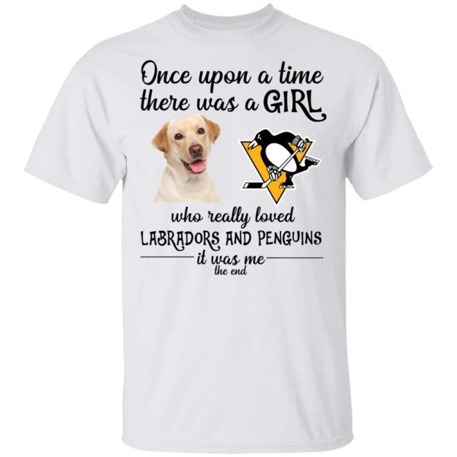 A Girl Really Loved Pittsburgh Penguins And Labrador Dog Shirt HT209