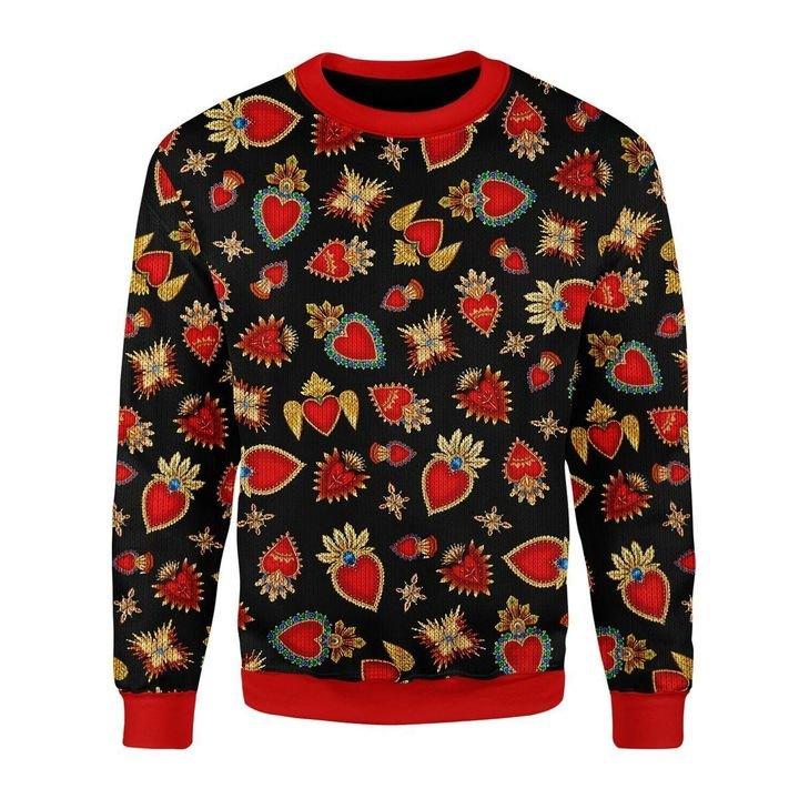 Scared Heart Ugly Christmas Sweater | For Men & Women | Adult | Us5040