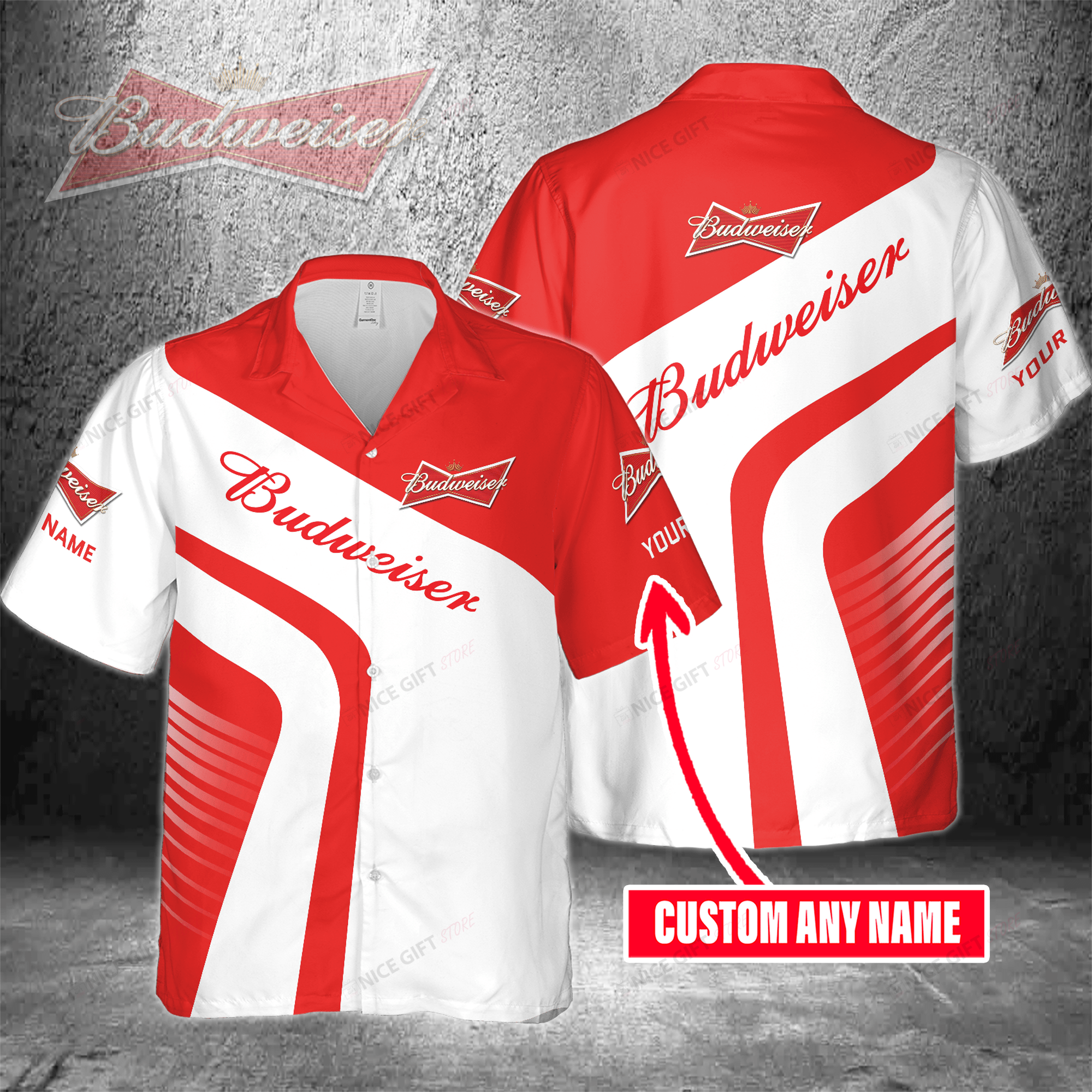 Budweiser Custom Name Hawaiian Shirt 3Hs-O6D6