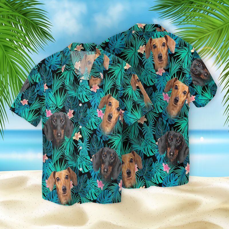 Dog Blue Hawaii Pattern Full Print Hawaii Shirt Ha62284