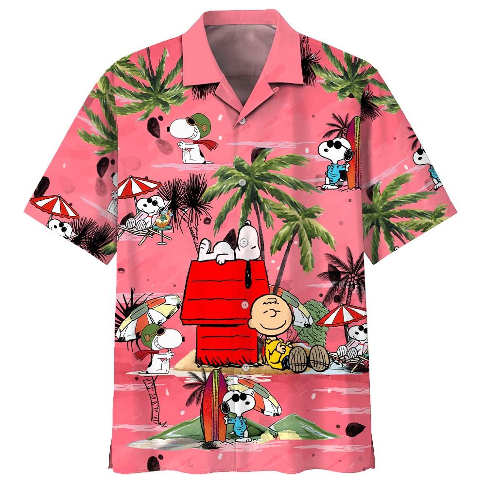 Snoopy Summer Time Cute For Man And Woman Print Short Sleeve Hawaii Shirt Ha70860