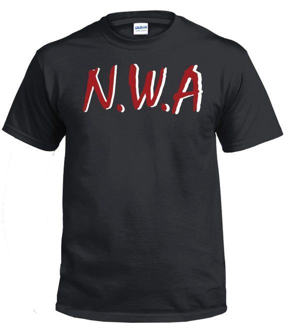 Nwa Red Logo Shirt Straight Outta Compton Eazy E Dr Dre Ice Cube Mc Ren Yella Box Set Film Tshirts Merchandise Signed West Coast Shirt