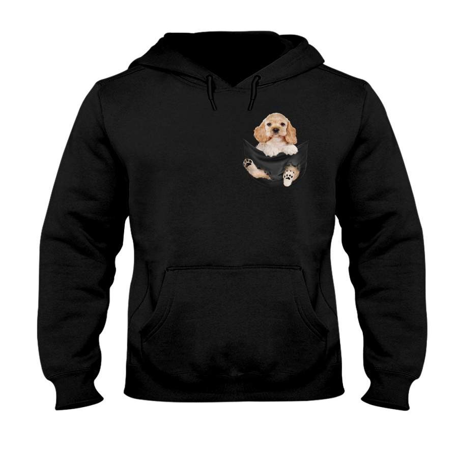 Cocker Spaniel In Pocket For Dog Lovers Custom Design Hoodie