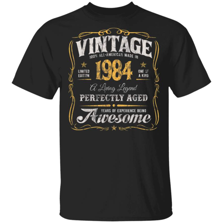 36th Birthday Classic Made In 1984 Vintage 36 Years Old y2 TShirt father’s day t shirts