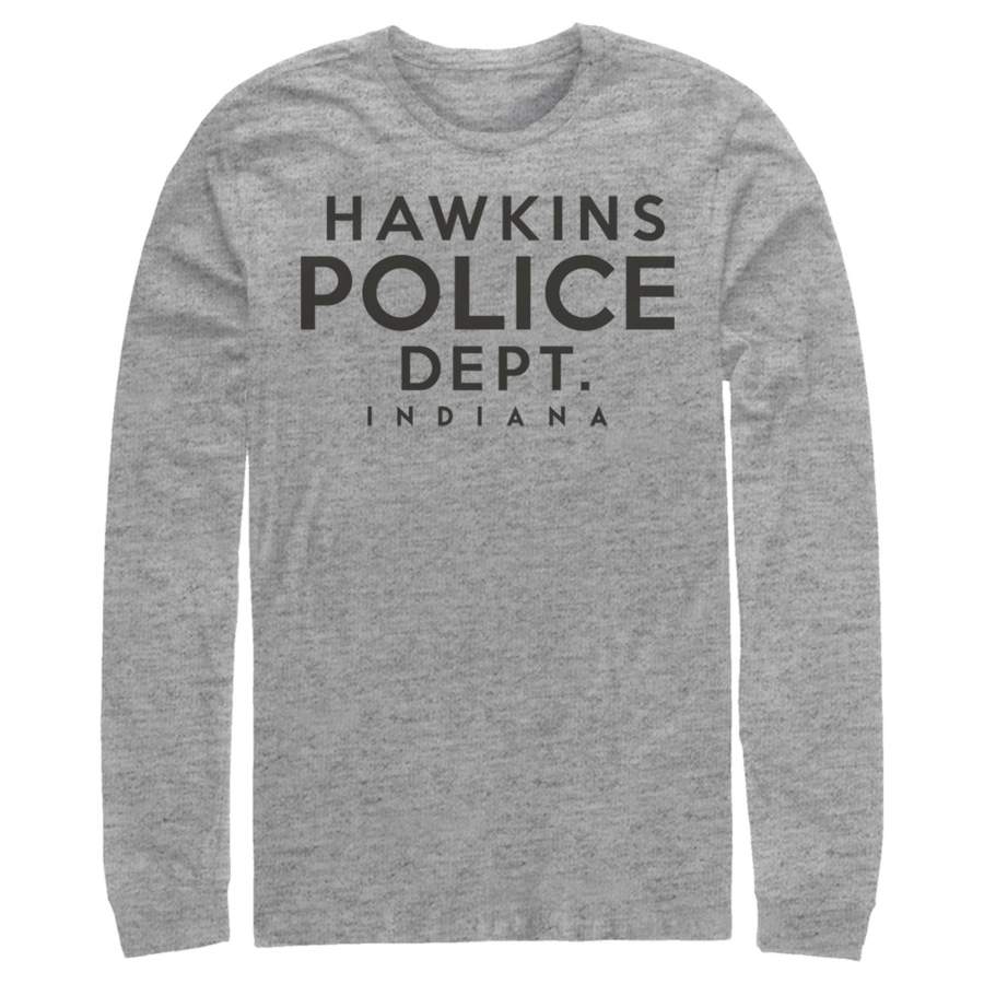 Stranger Things Men’s Hawkins Police Department  Long Sleeve Shirt