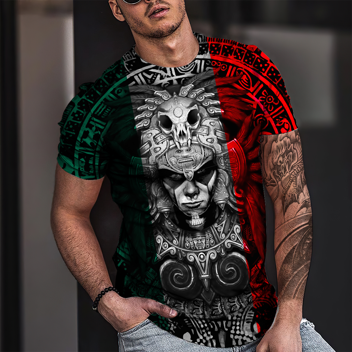 Aztec Warrior Mexico 3D All Over Printed Shirts