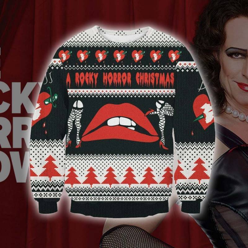 The Rocky Horror Picture Show V1 Knitting Pattern 3D Print Ugly Christmas Sweatshirt