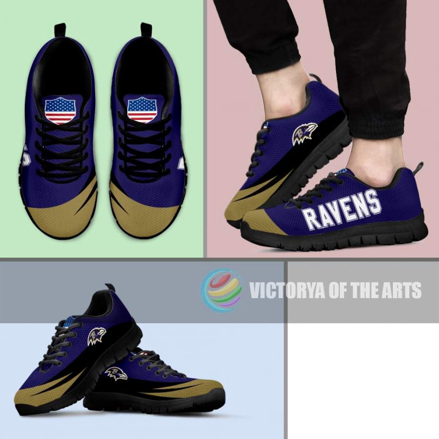 Awesome Gift Logo Baltimore Ravens Sneakers