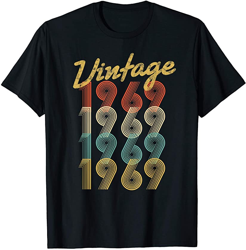 52nd Birthday Gift Vintage 1969 Retro Pop Style 52 yrs old T-Shirt