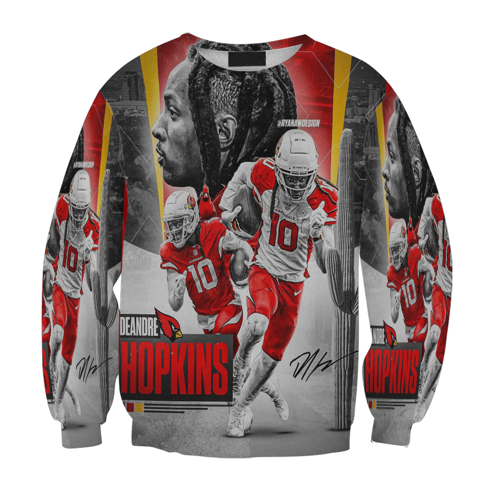 Arizona Cardinals Deandre Hopkins 10 Gift For Fan 3D Full Printing Sweatshirt