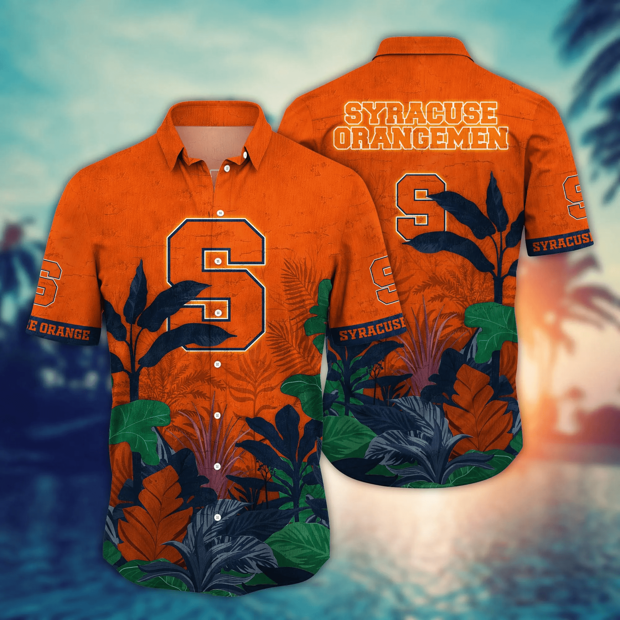 Syracuse Orange NCCA Hawaiian Shirt Blooming Flowers Aloha Shirt