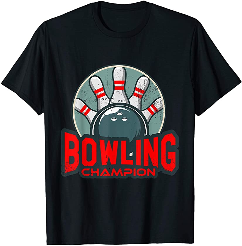 Bowling T-Shirt For Men/Women Bowling Champion Vintage T-Shirt