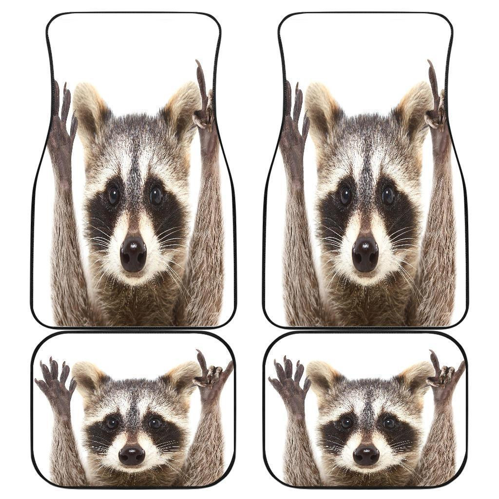 Raccoon Funny Animal Wild Pet Car Floor Mats 191030 Personalized Car Seat Floor Mat Custom Print