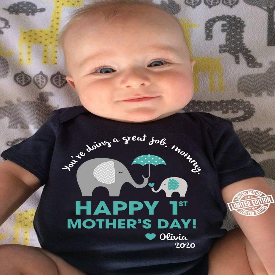 Personalized Baby Onesie – Happy 1 st Mother’s Day Shirt