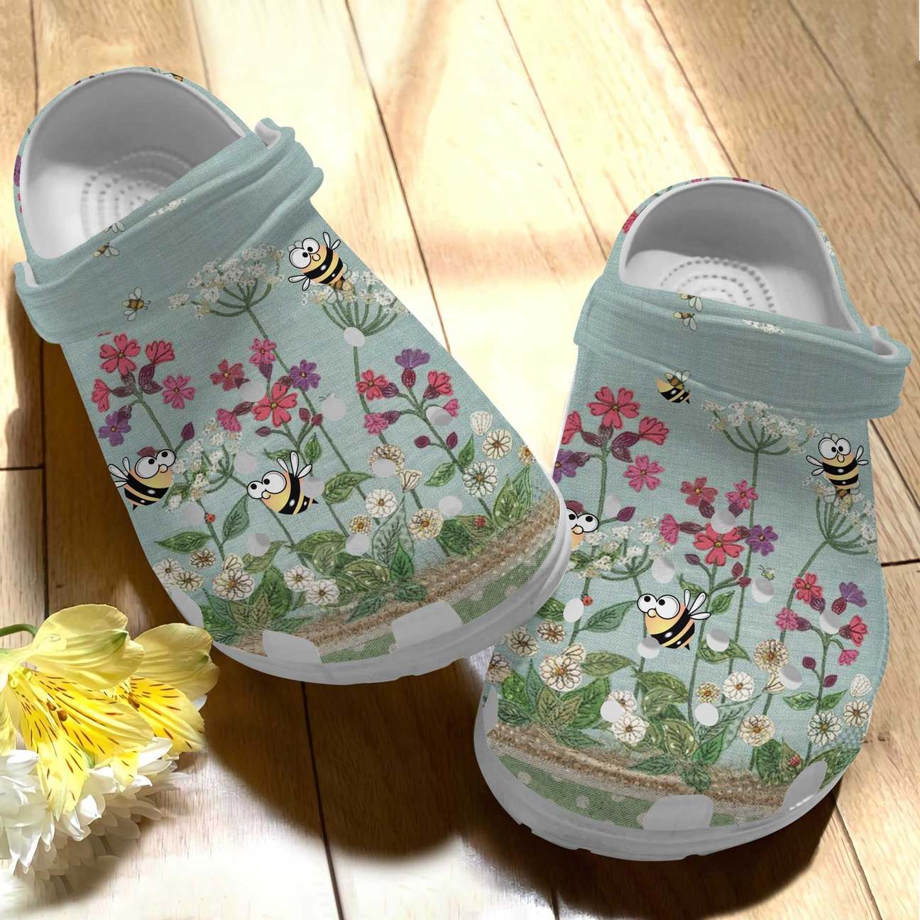 Bee Personalized Clog, Custom Name, Text Lovely Bee, Fashion Style For Women, Men, Kid, Print 3D