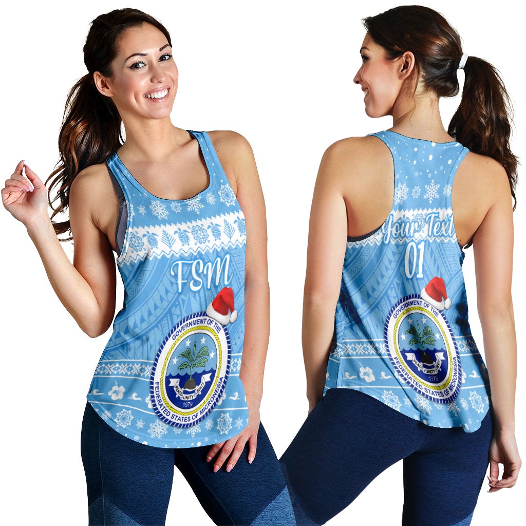 (Custom Personalised) Federated States Of Micronesia Christmas Women Racerback Tank Simple Style – Fsm Seal Lt8