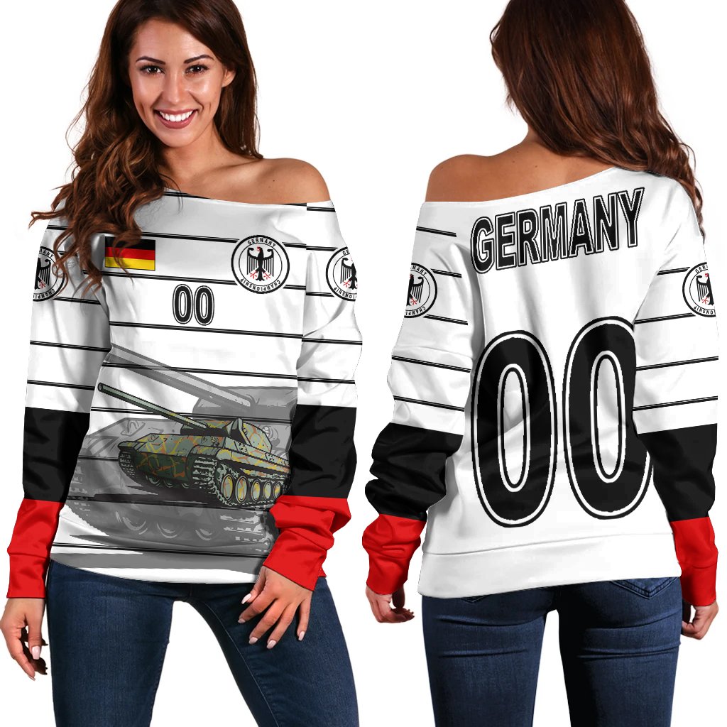 (Custom) Germany Tank Women’s Off Shoulder Sweater Euro Soccer A27