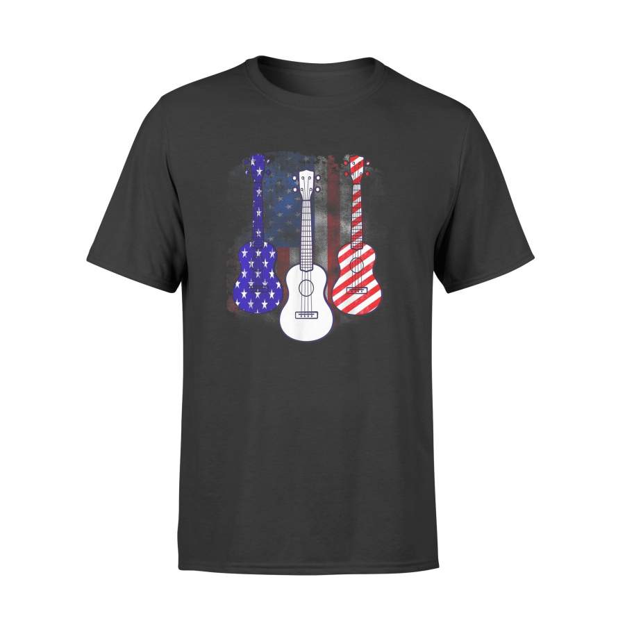 4th of July Red White Blue Guitar T-shirt – Standard T-shirt