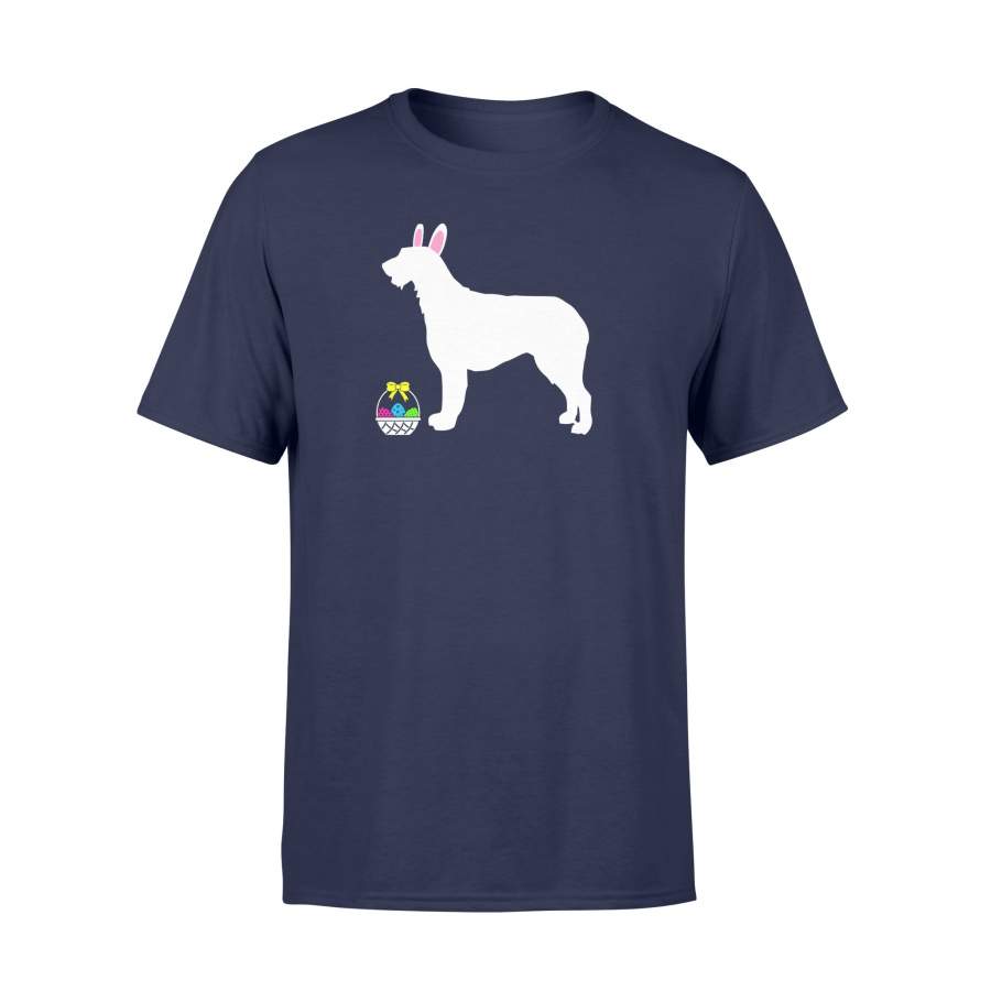 Irish Wolfhound Easter Bunny Ears Dog Silhouette T Shirt