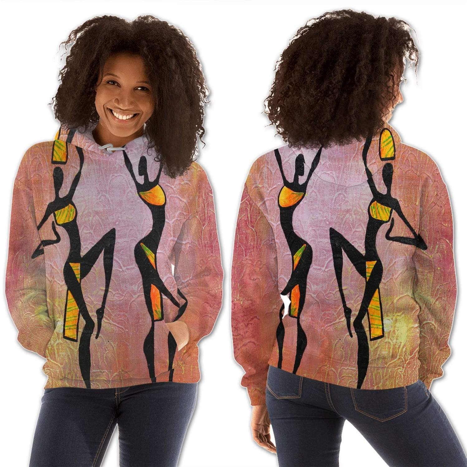 African Hoodie Pretty Black American Girl Pretty African Themed Melanin ...