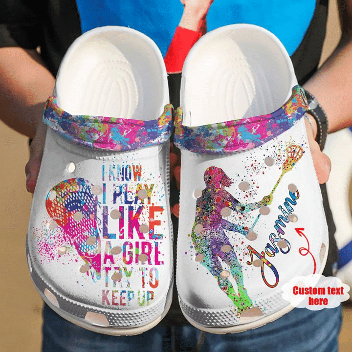 Colorful – Lacrosse Personalized Try To Keep Up Clog Shoes For Men And Women