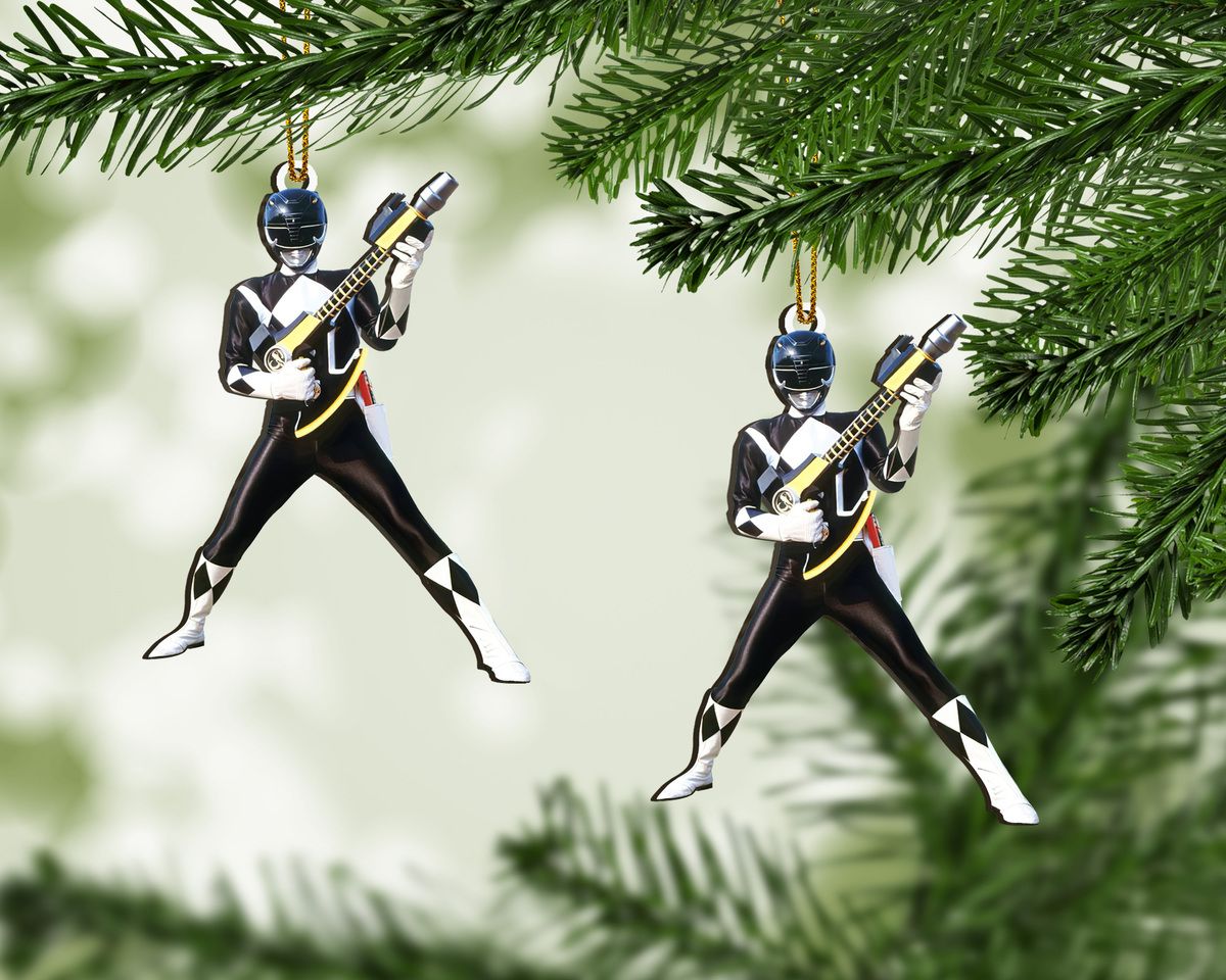 Flowermoonz 3D Mighty Morphin Black Power Rangers Custom Christmas Ornament