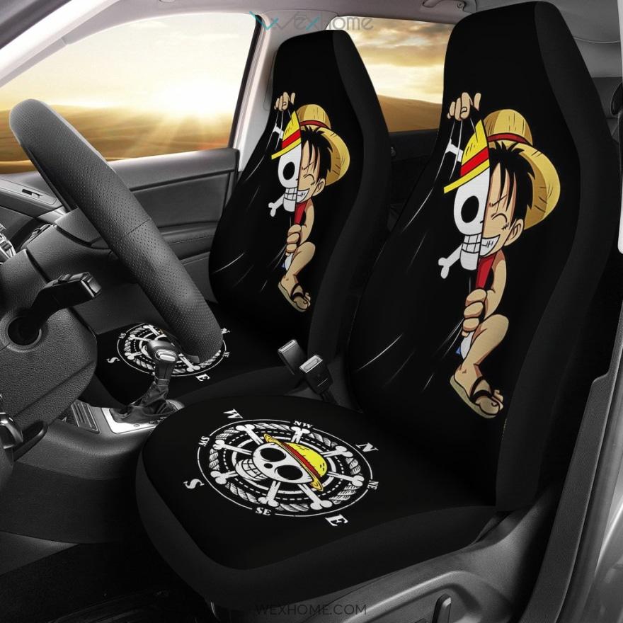 Luffy Cute One Piece Car Seat Covers Anime Fan Gift